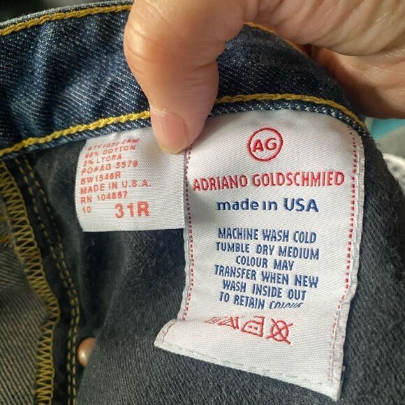 AG Adriano Goldschmied The Club Dark Wash Flare Jeans 31R - Picture 9 of 10